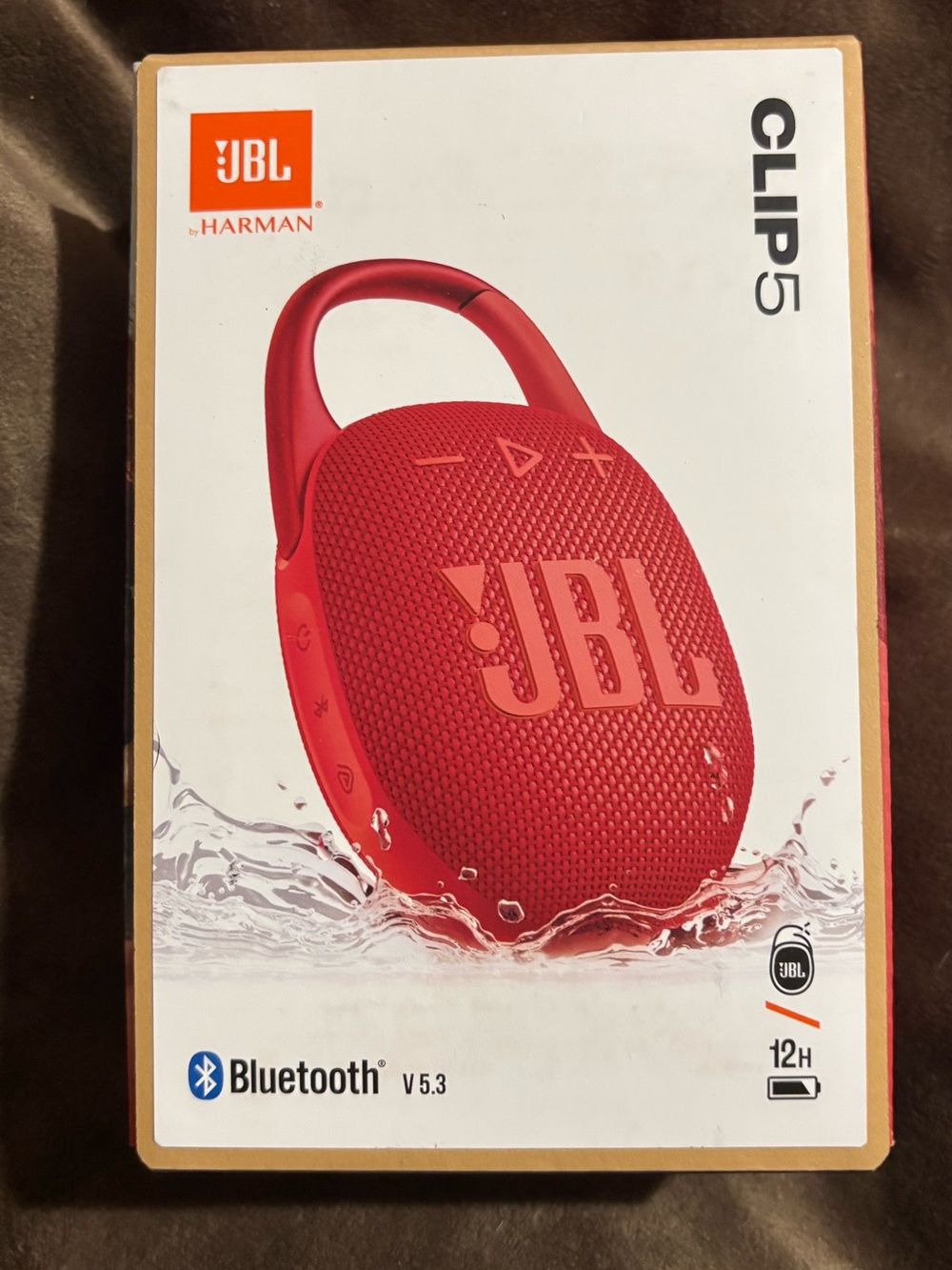 JBL Clip 5 Portable Bluetooth Speaker - Bright Red